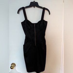 Vintage Betsey Johnson black dress, corset top dress size 2
